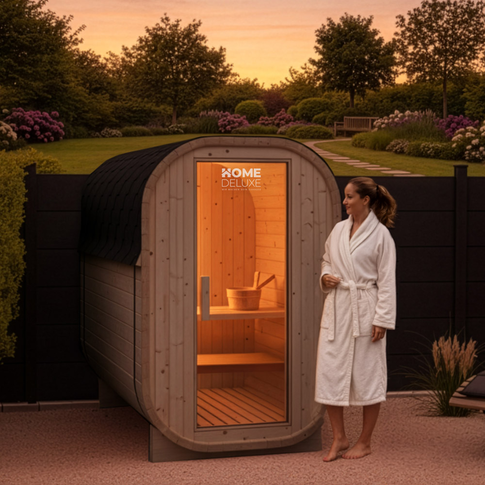 Outdoor Sauna CUBE S - 194 x 120 cm für 2 Personen – Bild 3