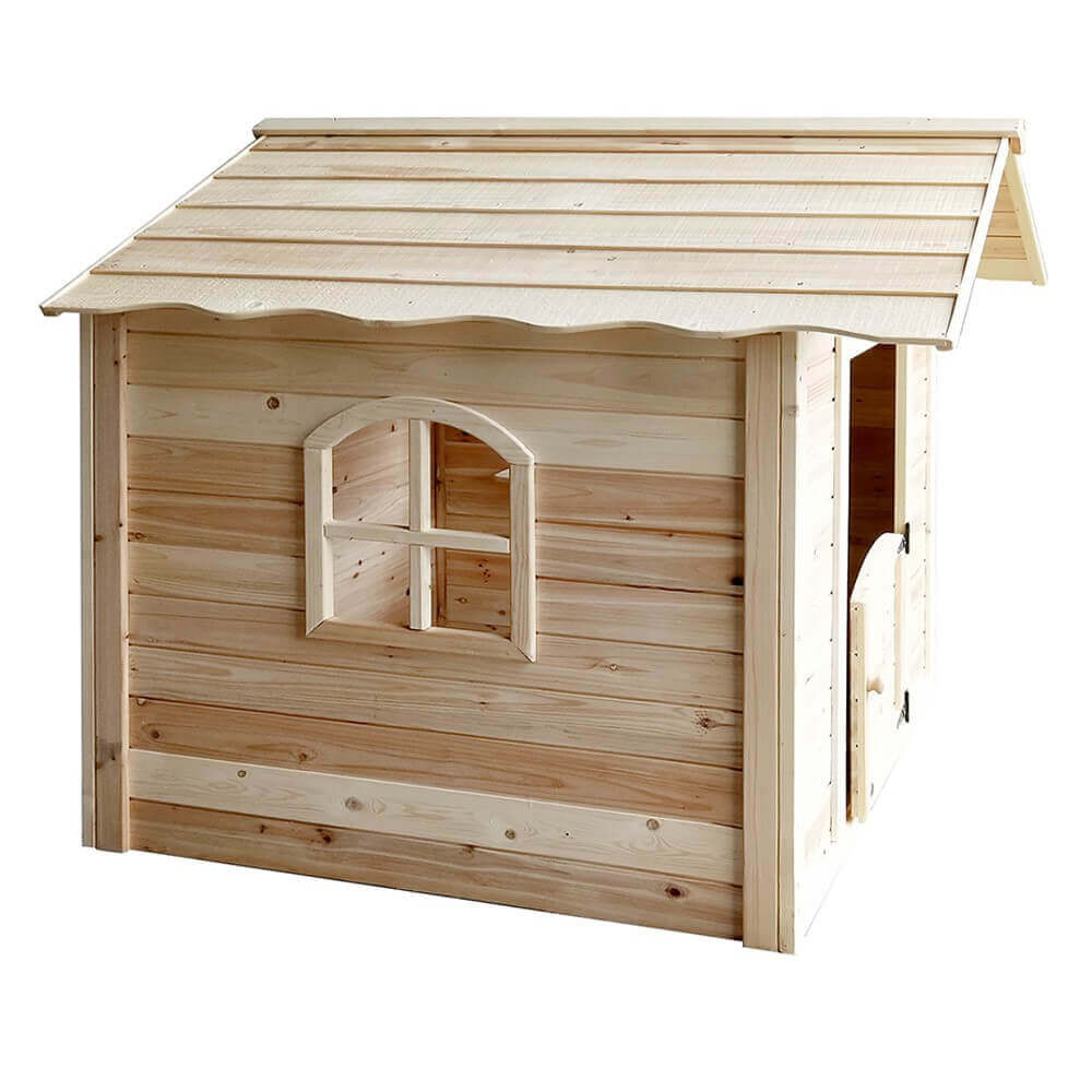 Spielhaus DER GROSSE PALAST - 106 x 111 cm Natur mit Bank – Bild 6