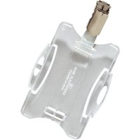 DURABLE Namensschild, mit Clip, 54 x 90 mm, transparent