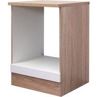 Herdumbauschrank Samoa Braun/Weiß 60 x 60 x 85 cm