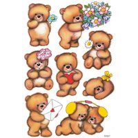 HERMA Sticker DECOR, Bären mit Blumen – Bild 2