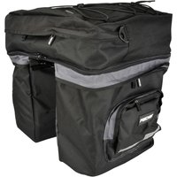 FISCHER Fahrrad-Gepäckträgertasche, 3-fach, schwarz