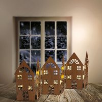 LED-Metallstadt mit Timerfunktion, ca. 7x14 cm