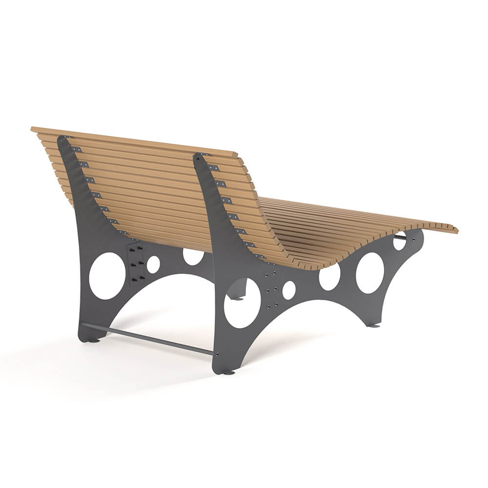 Wellenliege NIRA - Teak – Bild 4