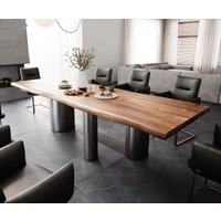 DELIFE Edge Esstisch Akazie Braun