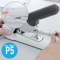 LEITZ Blockheftgerät 5552, Heftleistung: 60 Blatt, silber