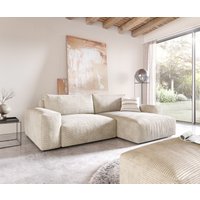 DELIFE Lanzo XL Ecksofa Cord Beige