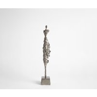 Figur Serina B14 x T14 x H85 cm Aluminium Platin Handgemacht