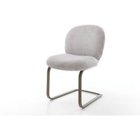 Freischwinger Nube-Flex Cord Silbergrau Freischwinger flach Effektfinish Titan Taschenfederkern