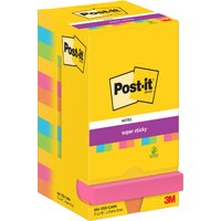 Post-it Haftnotizen super sticky notes, 76 x 76 mm, Carnival – Bild 2