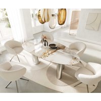 DELIFE Edge Oval Esstisch Keramik