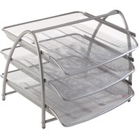 ALBA Briefablage, MESHTRAY3, DIN A4, Drahtmetall, grau – Bild 2