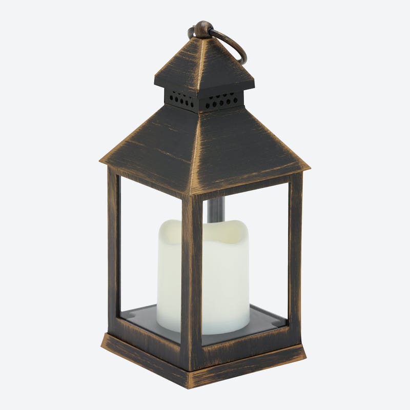 NKD 5227318 LED-Laterne Bronze – Bild 4
