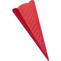 folia Schultüten-Zuschnitt, 3D-Wellpappe, 6-eckig, rot