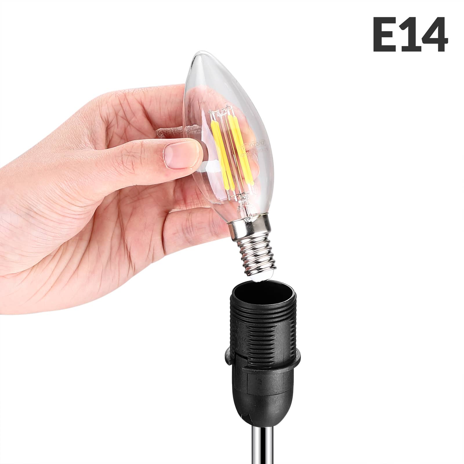 monzana Tischlampe Lumière Weiß 32x13x13cm – Bild 2