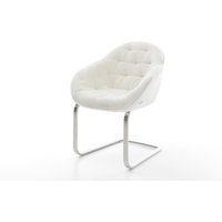 Freischwinger Gaio-Flex Bouclé Soft Beige Freischwinger flach Edelstahl