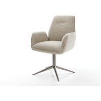 Drehstuhl Zoa-Flex Webstoff Soft Beige Fußkreuz Graphit 360 drehbar Wippfunktion Taschenfederkern
