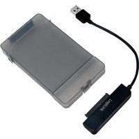 LogiLink USB 3.0 - SATA Adapter mit Schutzhülle, schwarz