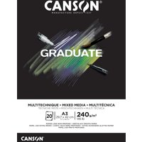 CANSON Studienblock GRADUATE MIXED MEDIA, schwarz, DIN A3