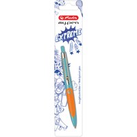 herlitz Druckkugelschreiber my.pen, türkis/orange – Bild 2