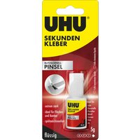 UHU Sekundenkleber PINSEL, 5 g Flasche, Blister