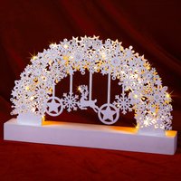 monzana Schwibbogen Weihnachten Schneeflocken Weiß