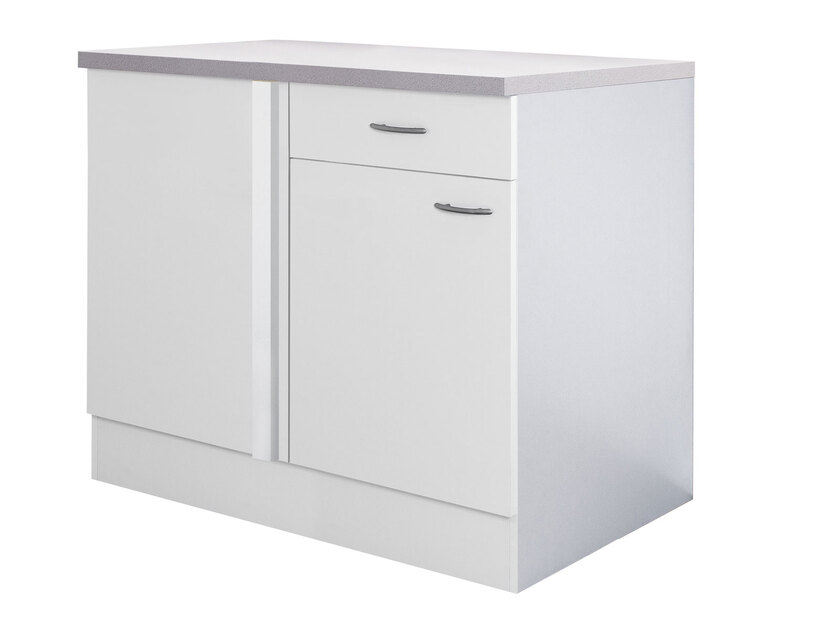 Eckunterschrank Wito Weiß 110x85x57cm – Bild 3