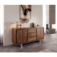 Sideboard Live-Edge 172 cm Akazie Braun 3 Schübe 4 Türen – Bild 2