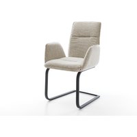 Freischwinger Vinja-Flex Webstoff Soft Beige Freischwinger flach Schwarz