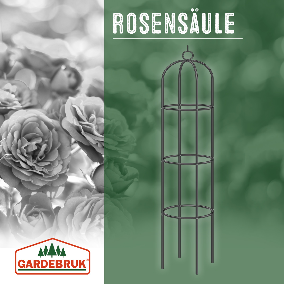 Gardebruk Rosensäule 2er-Set Schwarz 200x40cm – Bild 3