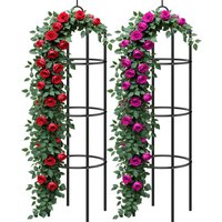 Gardebruk Rosensäule 2er-Set Schwarz 200x40cm