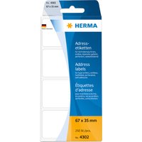 HERMA Adress-Etiketten, 67 x 35 mm, Leporello gefalzt, weiß