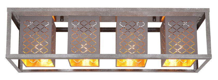 THOMAS Deckenlampe silberfarben 15498-4D, B/H/T: 75 x 22,5 x 20 cm, Textil, Metall – Bild 5