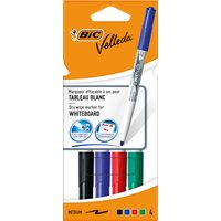 BIC Whiteboard-Marker Velleda 1741, Rundspitze, 4er Etui – Bild 2