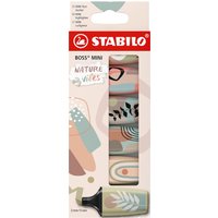 STABILO Textmarker BOSS MINI Naturevibes, 6er Kartonetui