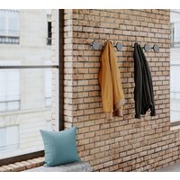 ALBA Wandgarderobe, S3, 3 Haken, grau/schwarz – Bild 2