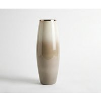 Vase Velino B25 x T25 x H79 cm Glas Vanilla Mokka Handgemacht