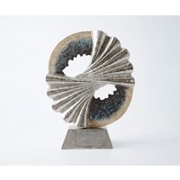 DELIFE Spira Skulptur Aluminium Argento