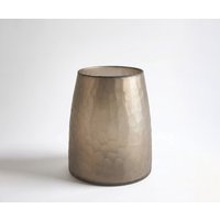 Vase Facetta B19 x T19 x H22 cm Glas Opal Handgemacht