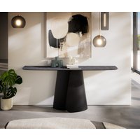 Konsolentisch Edge Boot 180x40 cm Keramik Laminam Nero Greco Anthrazit Livos Metall Schwarz