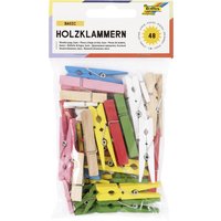 folia Holzklammern, Größe und Farben sortiert