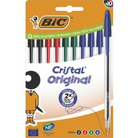 BIC Kugelschreiber Cristal Original, sortiert, 10er Kartonbox