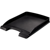 LEITZ Briefablage Plus Flach, DIN A4, Polystyrol, schwarz