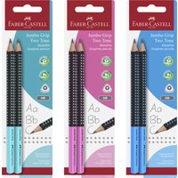 FABER-CASTELL Bleistift Jumbo GRIP TWO TONE, Blisterkarte