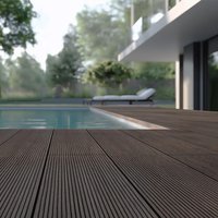 WPC Terrassendielen Komplettset (inkl. Unterkonstruktion) SAMANA - Dunkelbraun 30m – Bild 2