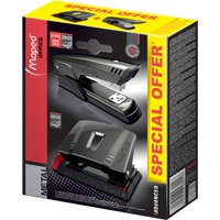 Maped Heftgerät- & Locher-Set Advanced, taupe