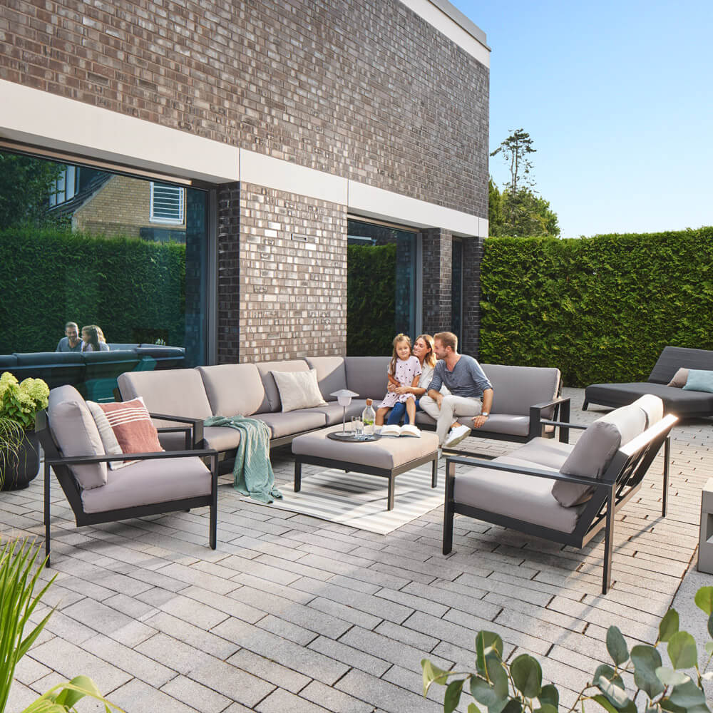 Gartenlounge Aluminium RIO XXL - Anthrazit – Bild 3