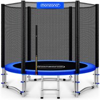 monzana Trampolin Ø244cm TÜV geprüft mit verstärktem Sicherheitsnetz stabil