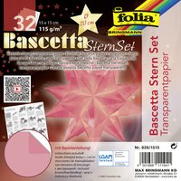 folia Faltblätter Bascetta-Stern, 150 x 150 mm, rosa