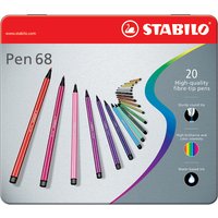 STABILO Fasermaler Pen 68, 40er Metalletui